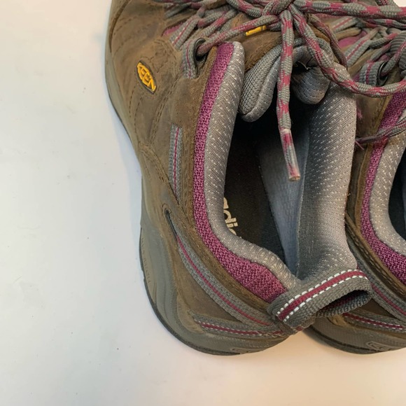 Keen Shoe Size 8M Lace-up Key-Tech Brown Closed-toe Hiking Oil & Slip - Picture 10 of 15